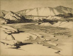 BOTKE Cornelis J. 1887-1954,Furnace Creek Wash, Death Valley,c.1930,Rachel Davis US 2024-02-10