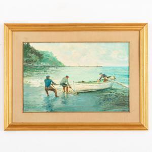 BOTTAI Giovanni 1904-1978,Sestri Levante, ritorno dalla pesca,1973,Wannenes Art Auctions 2023-09-25