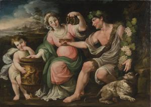 BOTTALLA Giovanni Maria 1613-1644,BACCHUS, TEMPERANCE (?) AND CUPID,Sotheby's GB 2017-07-06