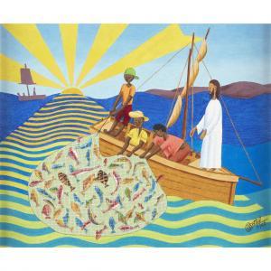 BOTTEX Jean Baptiste 1918-1979,Untitled (Christ and Fisherman),Freeman US 2020-06-26