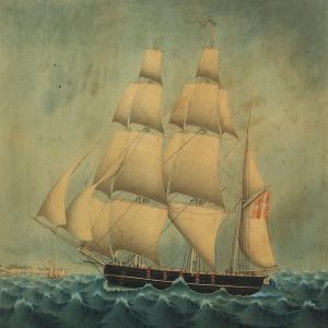 BOTTGER Jacob A.H 1781-1860,A ships portrait,Bruun Rasmussen DK 2016-02-22