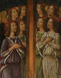 BOTTICINI Francesco 1446-1497,Anges en prières,Pierre Bergé & Associés FR 2018-06-13