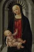 BOTTICINI Francesco 1446-1497,The Madonna and Child enthroned in a niche,Christie's GB 2011-01-26