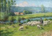 BOTTIN Médéric 1874-1912,Shepherd and his Flock,Clars Auction Gallery US 2018-08-12