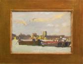 BOTTING Nick 1963-2005,A Barge on the river,1997,Rosebery's GB 2012-12-18
