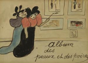 BOTTINI Georges Alfred 1874-1907,Album des peaux et des poires, Couverture,1895,Ader FR 2014-03-27