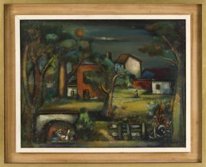 BOTTO Otto Banz 1903-1967,Rural landscape,c.1963,Eldred's US 2016-10-29