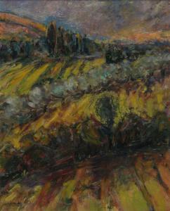 BOTTOM Robert 1944,AT THE CLOSE OF DAY, UMBRIA, ITALY,2002,Ross's Auctioneers and values 2024-03-20