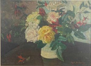BOTTOMLEY Frederic 1883-1960,Floral Still Life with Roses,David Lay GB 2020-06-11