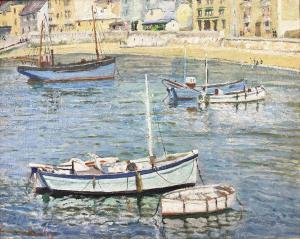 BOTTOMLEY Frederic 1883-1960,The Mooring-St Ives Harbour,David Lay GB 2022-02-10