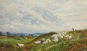 BOTTOMLEY John William 1816-1900,Shepherd with his Flock,David Duggleby Limited GB 2018-12-07