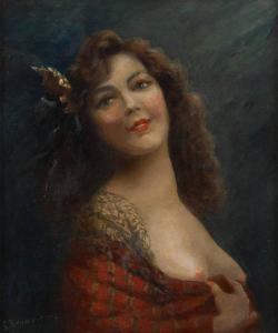 BOUARD E,Jeune fille en buste,1902,Horta BE 2011-06-13