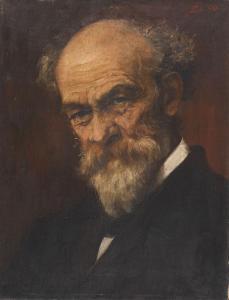 BOUBONG Antonie 1842-1908,Porträt des Malers Jakob Grünenwald,1896,Ketterer DE 2017-05-24