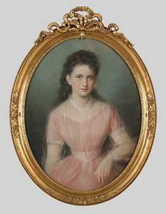 BOUBONG Antonie 1842-1908,Portrait eines Mädchens mit Perlcollier,Arnold DE 2007-11-17