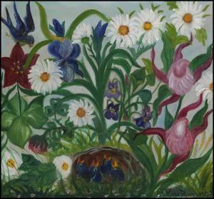 BOUCHARD Simone Mary 1912-1945,Nature morte aux oiseaux et fleurs,Heffel CA 2012-05-31