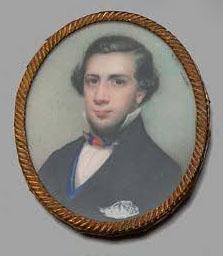BOUCHARDY Étienne 1797-1849,Portrait miniature ovale peint sur ivoire d'un jeu,De Maigret 2020-12-04