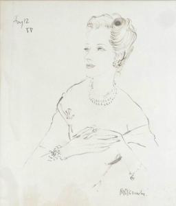 BOUCHE Rene 1905-1963,portrait of a society lady,Batemans Auctioneers & Valuers GB 2024-02-03
