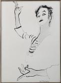 BOUCHE Rene 1905-1963,portrait of Marcel Marceau,iGavel US 2010-03-23