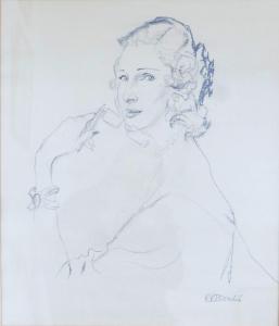 BOUCHE Rene 1905-1963,the famous actress Leonora Corbett with intere,Batemans Auctioneers & Valuers 2024-02-03