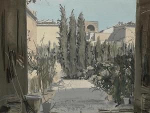 BOUCHENE Dimitri 1893-1993,A Courtyard in Florence,1930,MacDougall's GB 2015-06-03