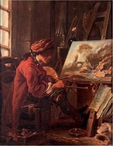 BOUCHER Francois 1703-1770,Le peintre de paysage,Binoche et Giquello FR 2014-10-15