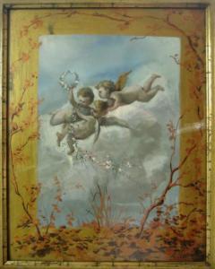 BOUCHER Francois 1703-1770,Tre Amorini con ghirlande di fiori,Bloomsbury Roma IT 2012-02-28