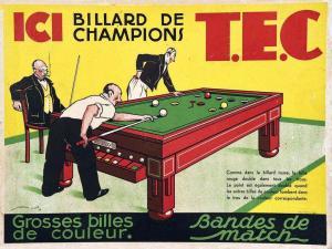 BOUCHERAT A,Billard des Champions T.E.C Grosses Billes de Coul,1934,Millon & Associés FR 2020-02-26