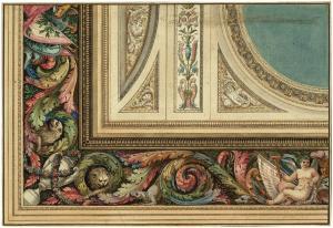 BOUCHERON Angelo 1776-1859,Deckenplafond mit Rankenwerk,Galerie Bassenge DE 2009-06-04