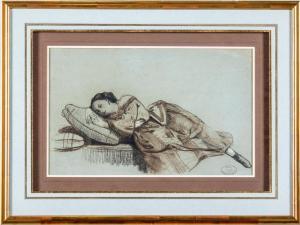 BOUCHET Auguste 1831-1889,Femme endormie.,Hôtel des ventes d'Avignon FR 2024-02-10