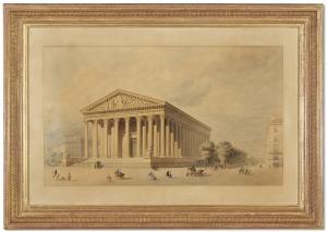 BOUCHET Jules Frédéric 1799-1860,The church of the Madeleine, Paris,1838,Christie's GB 2024-03-27