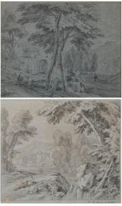 BOUDEWYNS / Adriaen F.II Frans,Paysages animé de personnages,1740,Chayette et Cheval 2009-07-01