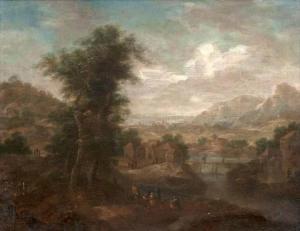 BOUDEWYNS Adriaen Frans 1644-1711,Landscape with Panoramic View,Stahl DE 2017-06-24