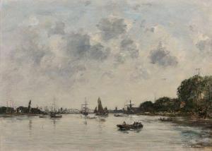 BOUDIN Eugene 1824-1898,Dordrecht, la Meuse,1884,Artcurial | Briest - Poulain - F. Tajan 2016-12-06