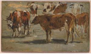 BOUDIN Eugene 1824-1898,Etude de vaches,Christie's GB 2005-03-23