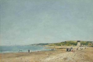 BOUDIN Eugene 1824-1898,La plage de Villers,1891,Christie's GB 2016-03-31