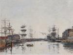 BOUDIN Eugene 1824-1898,Le Havre, un bassin,1892,Sotheby's GB 2024-03-05
