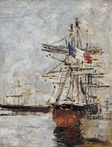 BOUDIN Eugene 1824-1898,Voilier au port,Artcurial | Briest - Poulain - F. Tajan FR 2016-12-06