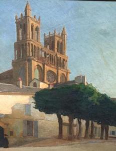 BOUDOT LAMOTTE MAURICE 1878-1958,La cathédrale de Mantes-la-Jolie,Millon & Associés FR 2020-07-21