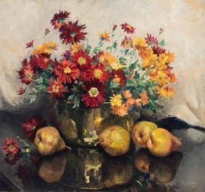 BOUDRY PAUL 1913-1976,Still Life with Fruit and Flowers,1940,Hindman US 2019-12-10