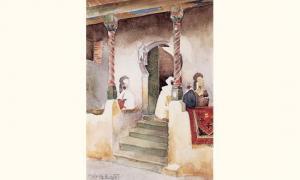 BOUET Max 1900-1900," Entrée du café du Marabout, Tunis ".,Gros-Delettrez FR 2003-12-15