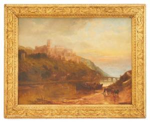 BOUGH Samuel 1822-1878,River Scene with Castle and Cliffs,New Orleans Auction US 2024-01-25