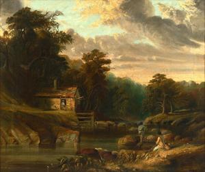 BOUGH Samuel 1822-1878,Yauwath Mill, On the Lowther, Westmorland,1848,Tennant's GB 2024-03-16