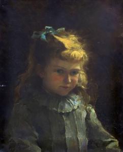 BOUGOURD Cécile 1857-1941,Portrait de fillette,Bayeux Encheres FR 2023-12-10