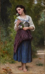 BOUGUEREAU William Adolphe,La Fleur Préférée ( also known as L'Odorat),1895,Sotheby's 2024-02-02
