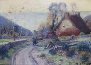 BOUILLE Etienne 1858-1933,Paysanne rentrant à la ferme,Bayeux Encheres FR 2023-07-14