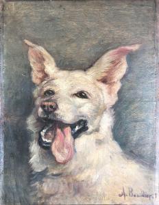 BOUILLIER Aimable 1867-1940,Portrait de chien,Saint Germain en Laye encheres-F. Laurent 2022-07-02