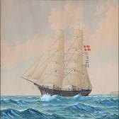 BOUILLY W 1800-1800,Seascape with a Danish brig,Bruun Rasmussen DK 2012-12-17