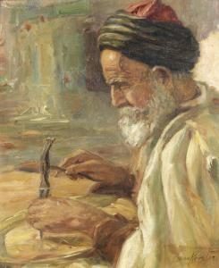 BOUKERCHE Miloud 1918-1979,Portrait of an Arab Man,Bonhams GB 2015-10-07