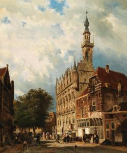 BOULANGER Francois Jean Louis,The Town Hall in Veere, Netherlands,Palais Dorotheum 2023-05-02