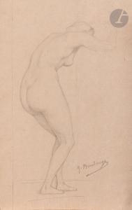BOULANGER Gustave Clarence R 1824-1888,Femme nue,1870,Ader FR 2023-03-24